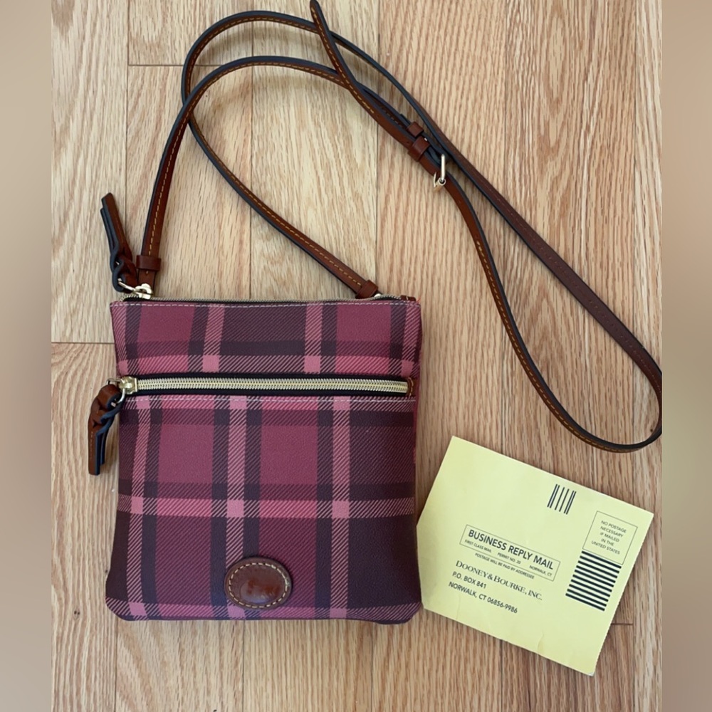 Rare Dooney and Bourke Plaid Crossbody